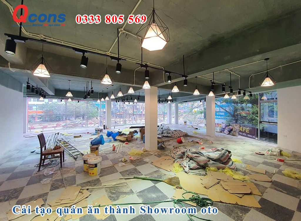 Sửa chữa quán ăn thành Showroom oto Sửa chữa quán ăn thành Showroom oto