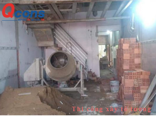 Xây tô tường, cải tạo công năng nhà