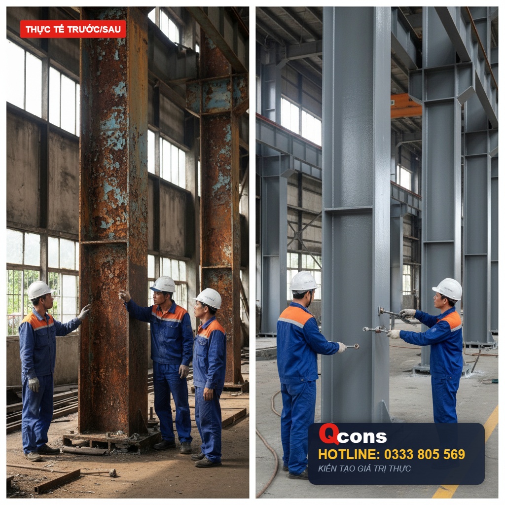 Thi công sơn kết cấu thép