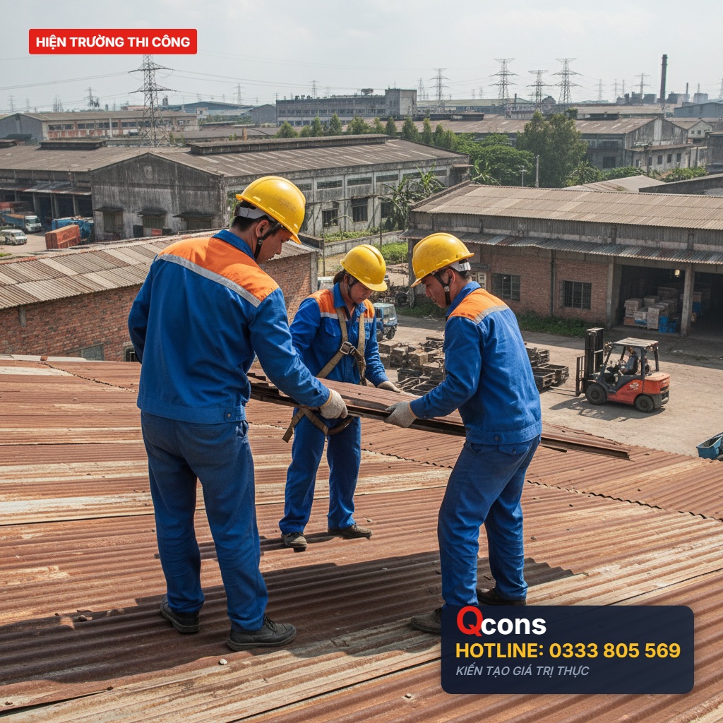 Sửa chữa mái nhà xưởng