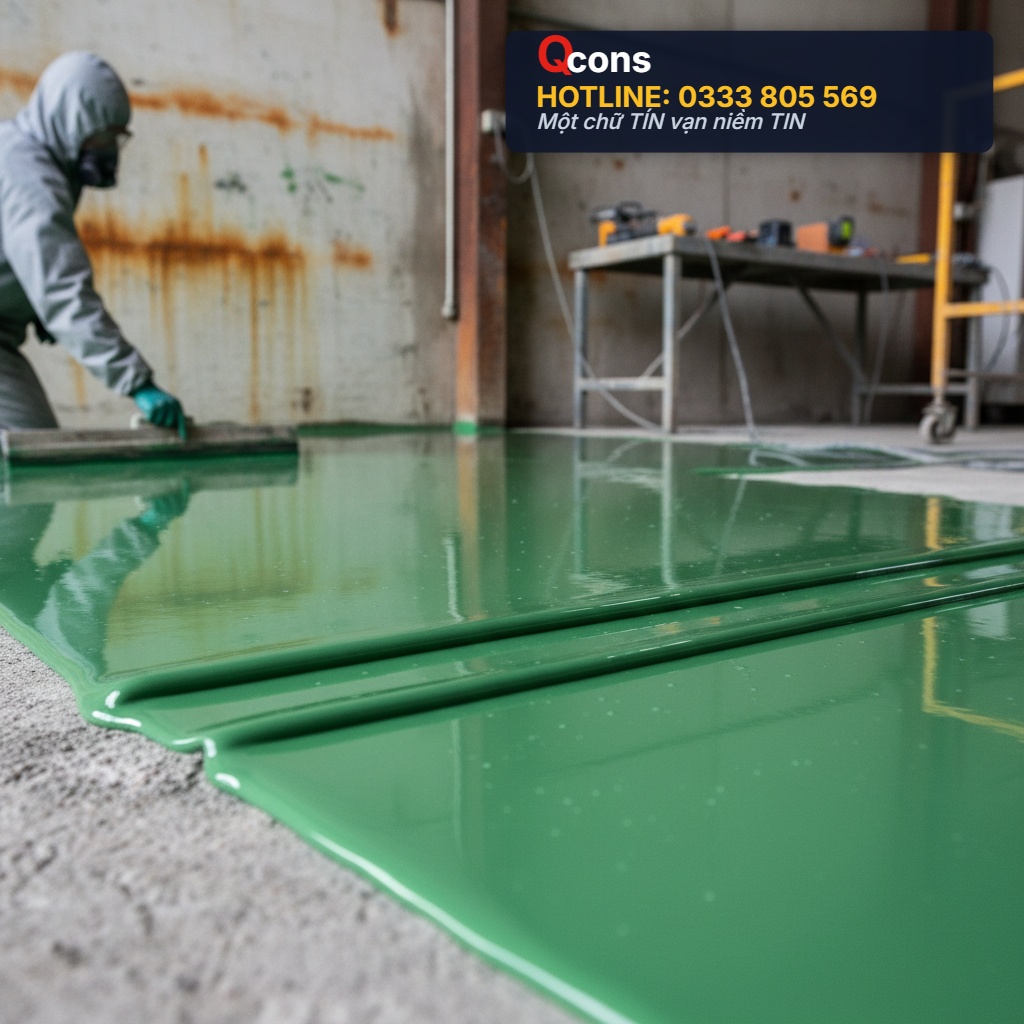 Thi công nền Epoxy