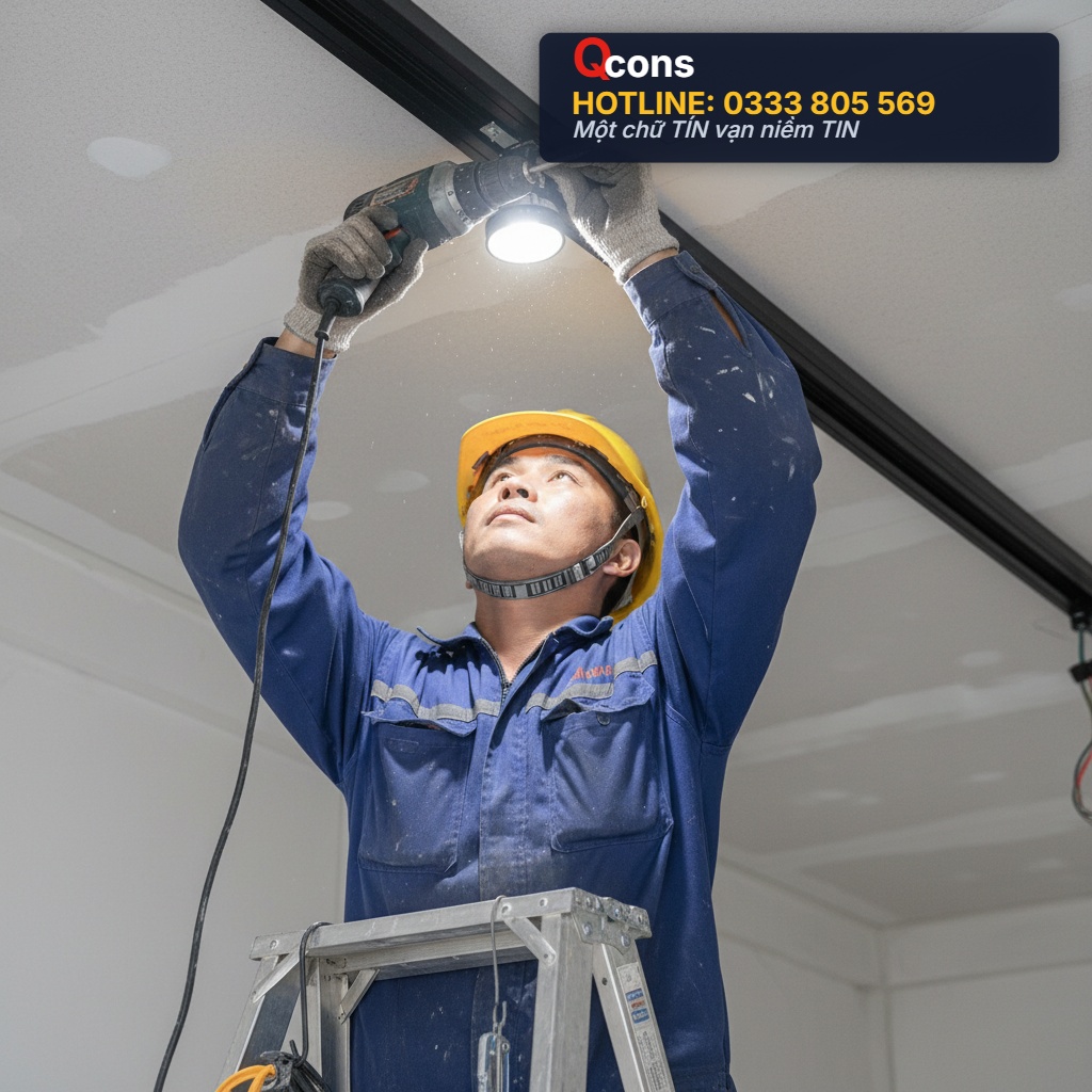 Lắp đèn chiếu sáng