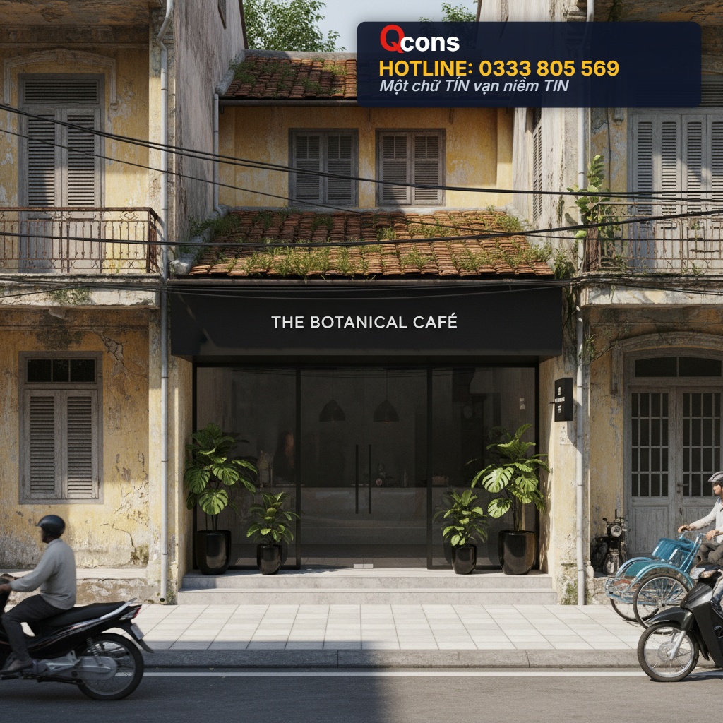 Cải tạo mặt tiền nhà thành quán caffe