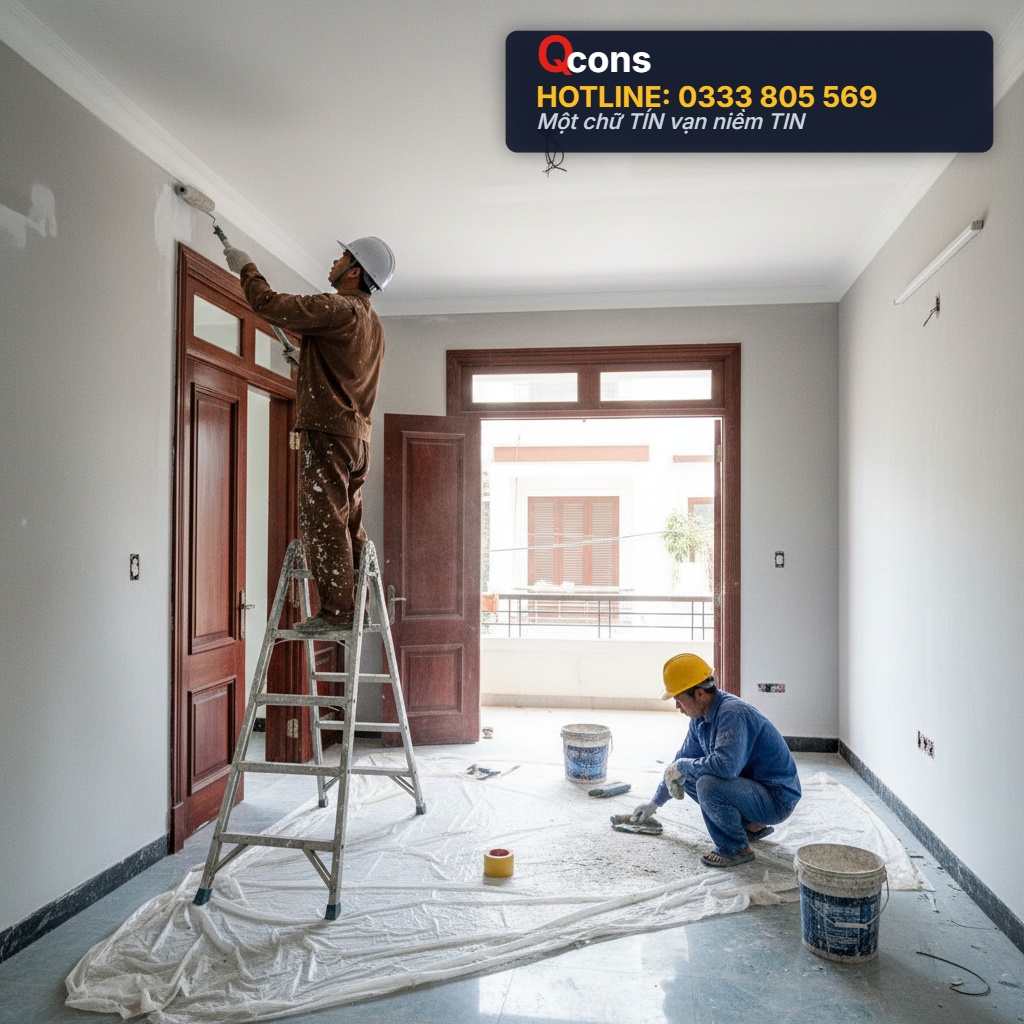 Quá trình thi công sửa chữa