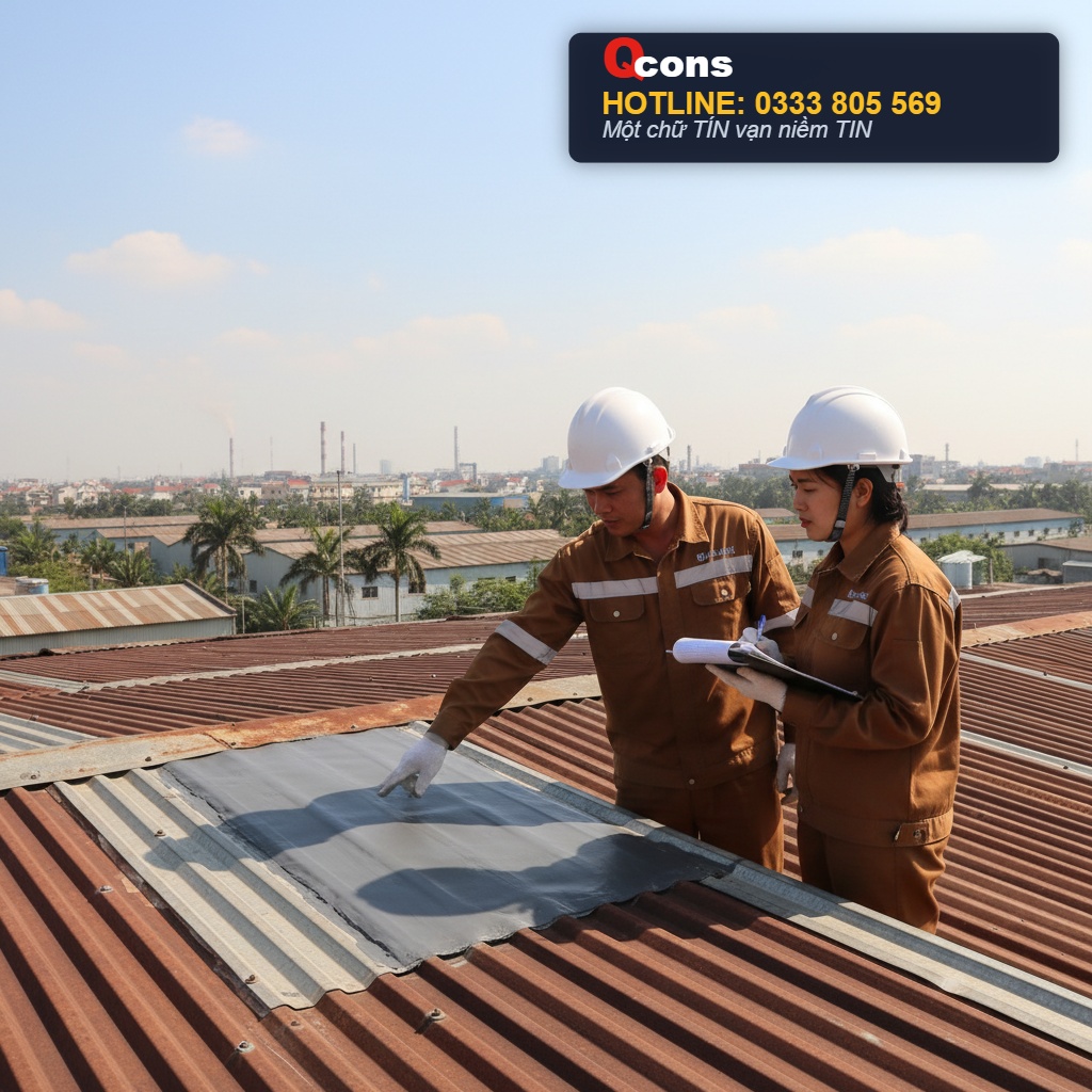 Công tác sửa tôn mái