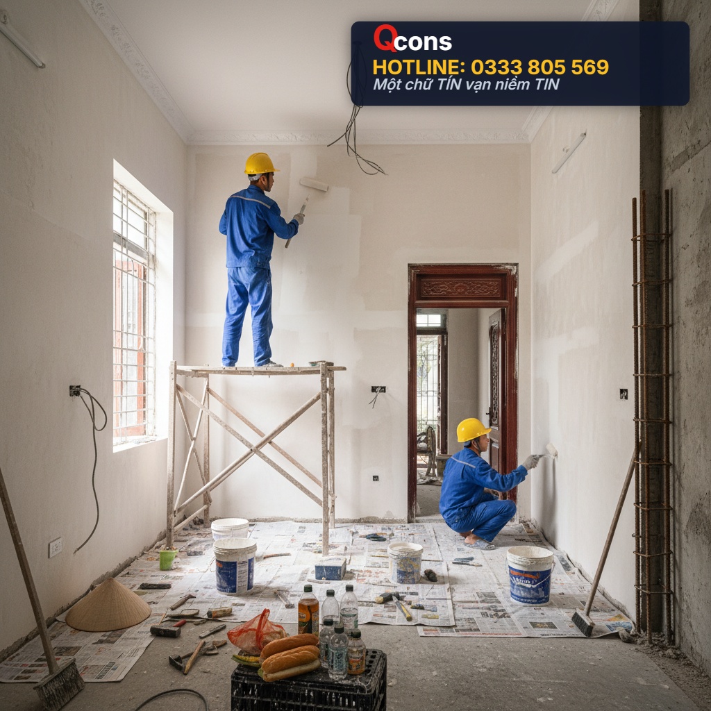 Công tác sơn tường