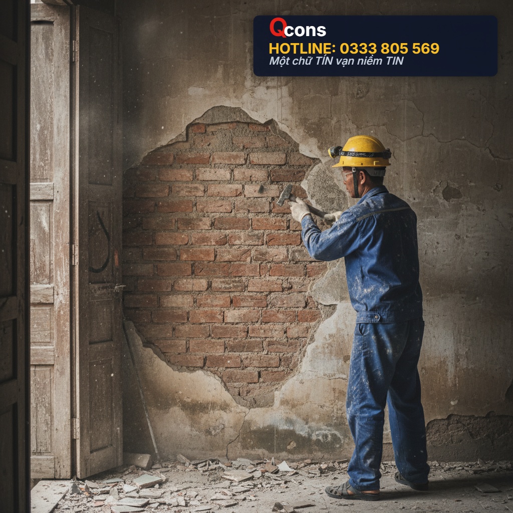 Xử lý tường nhà bị xuống cấp