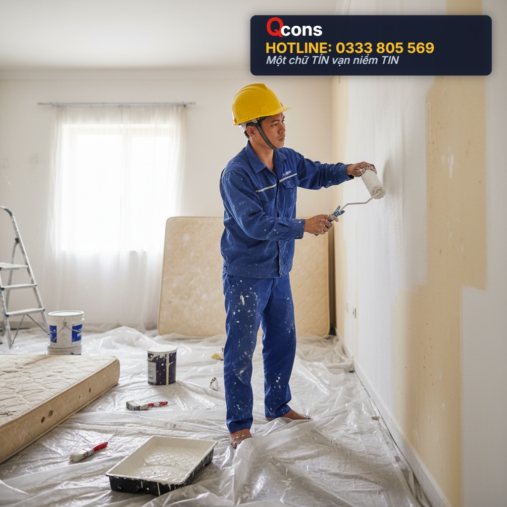 Thi công sơn nước bên trong nhà
