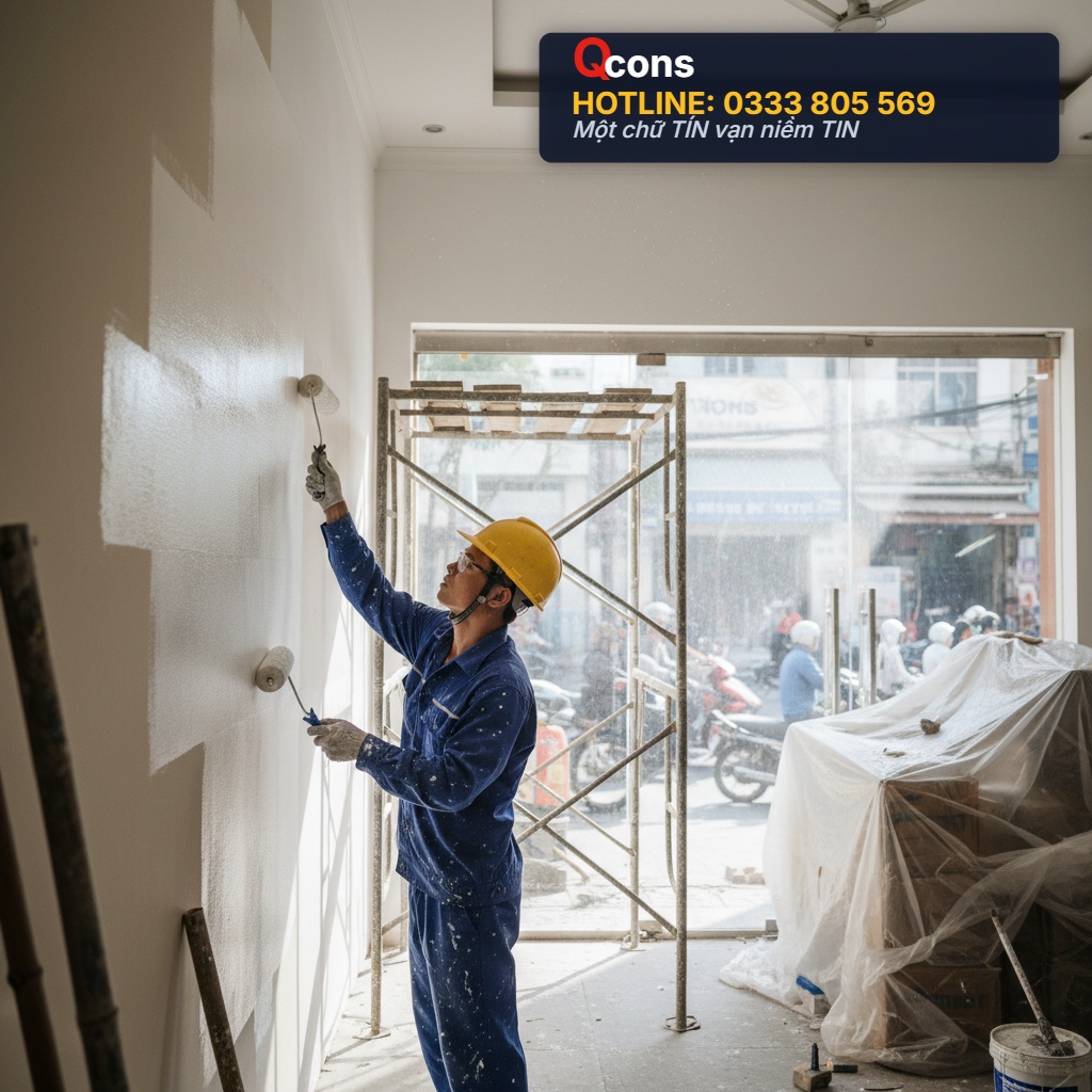 Lăng sơn tường nhà bên trong