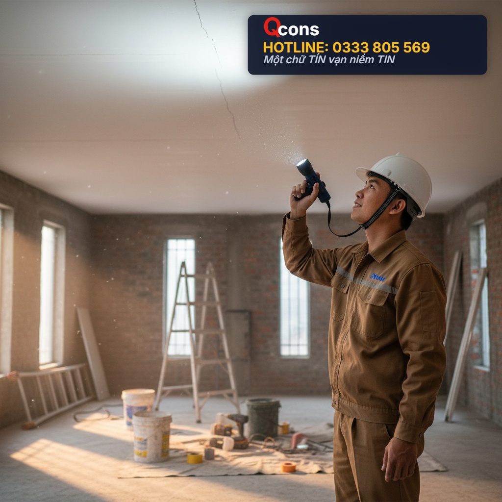 Kiểm tra vếch nứt sàn