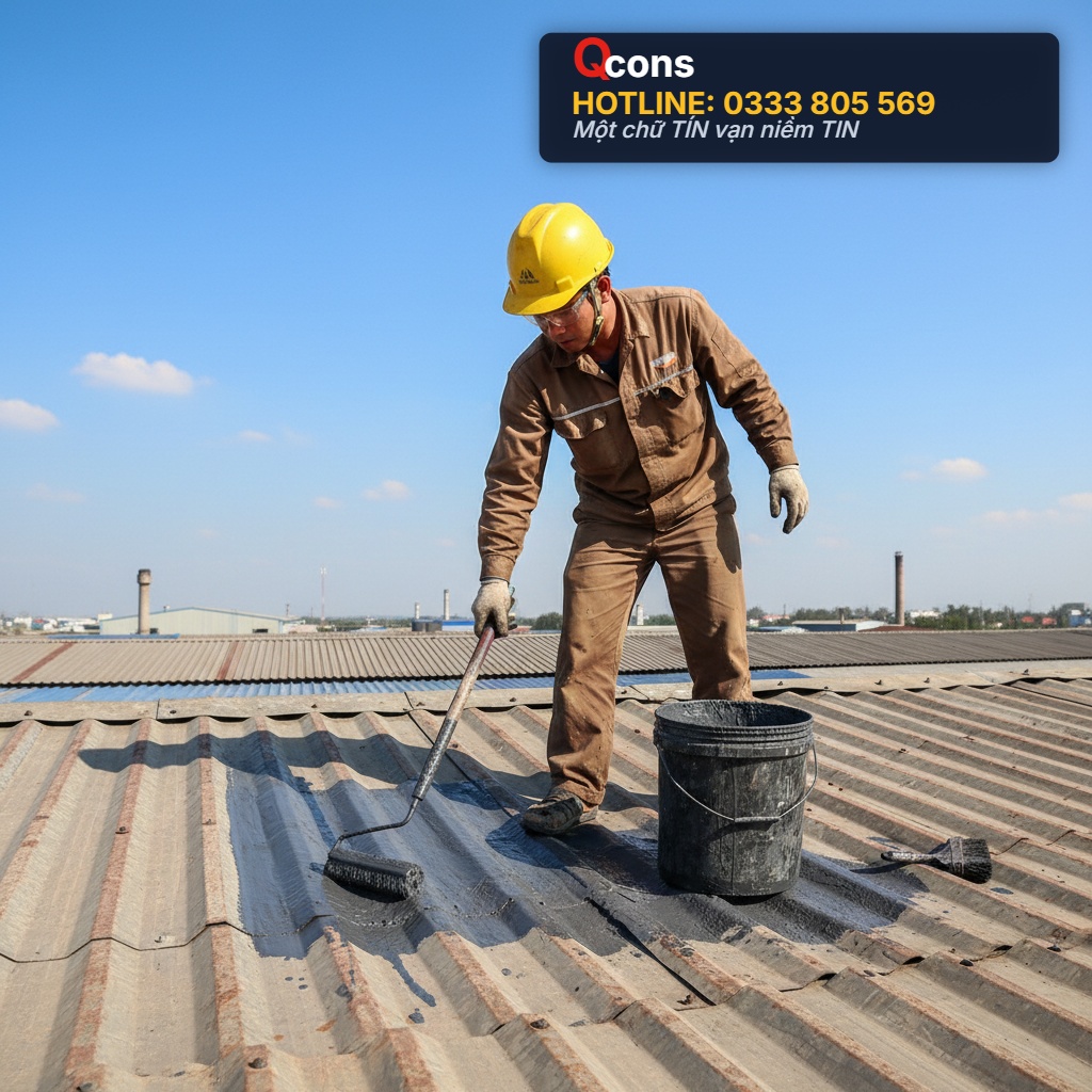 Sơn lại mái tôn