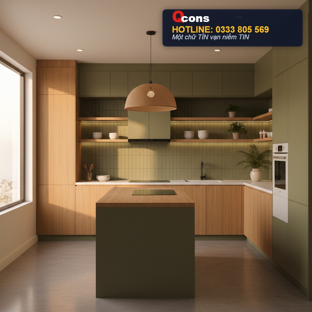 Hoàn thiện bàn giao tủ bếp