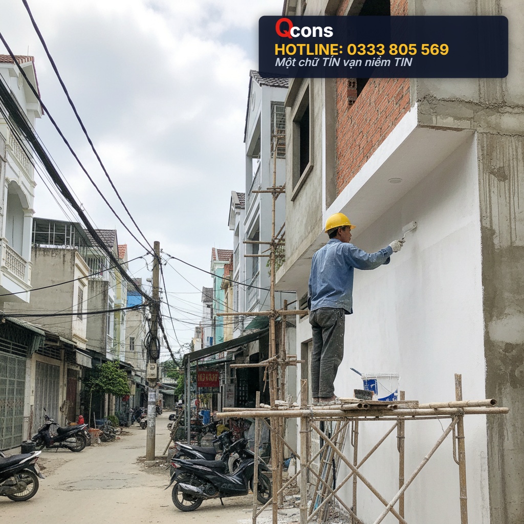 Công tác sơn nước mặt ngoài