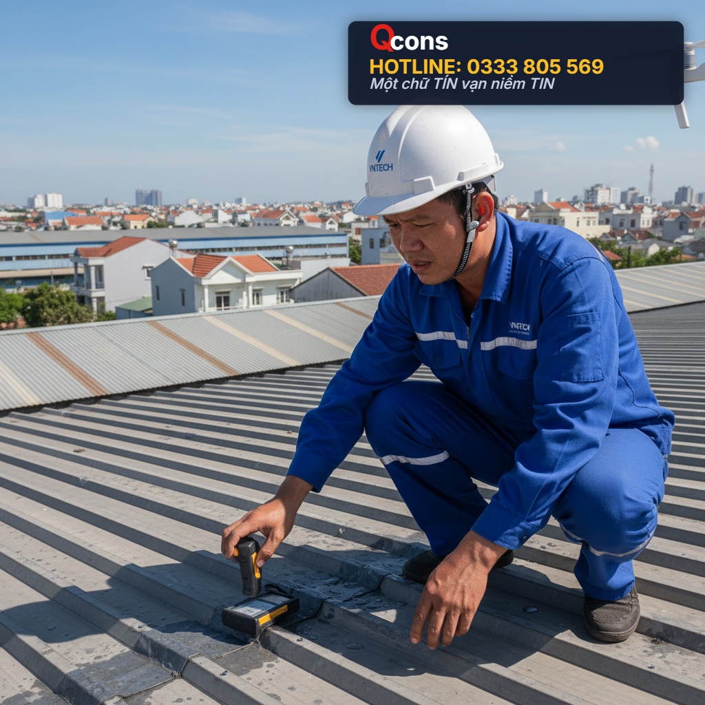 Lắp đặt hoàn thiện tôn mái