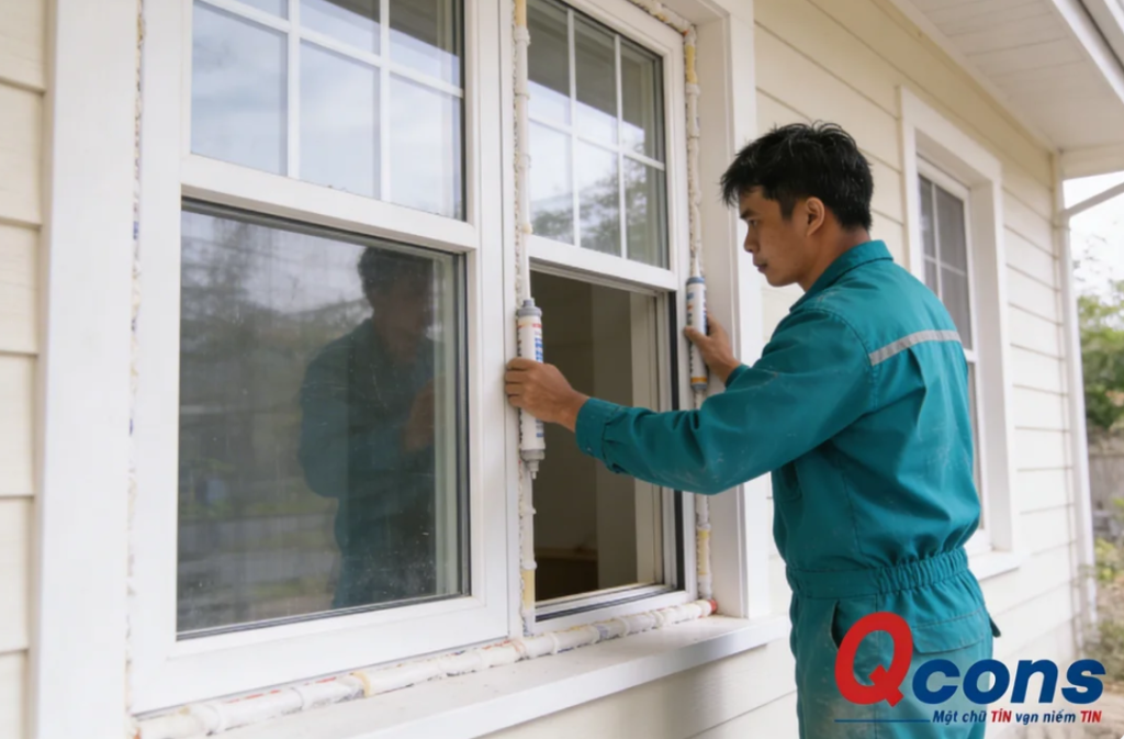 Công tác thi công lắp đặt cửa nhôm kính