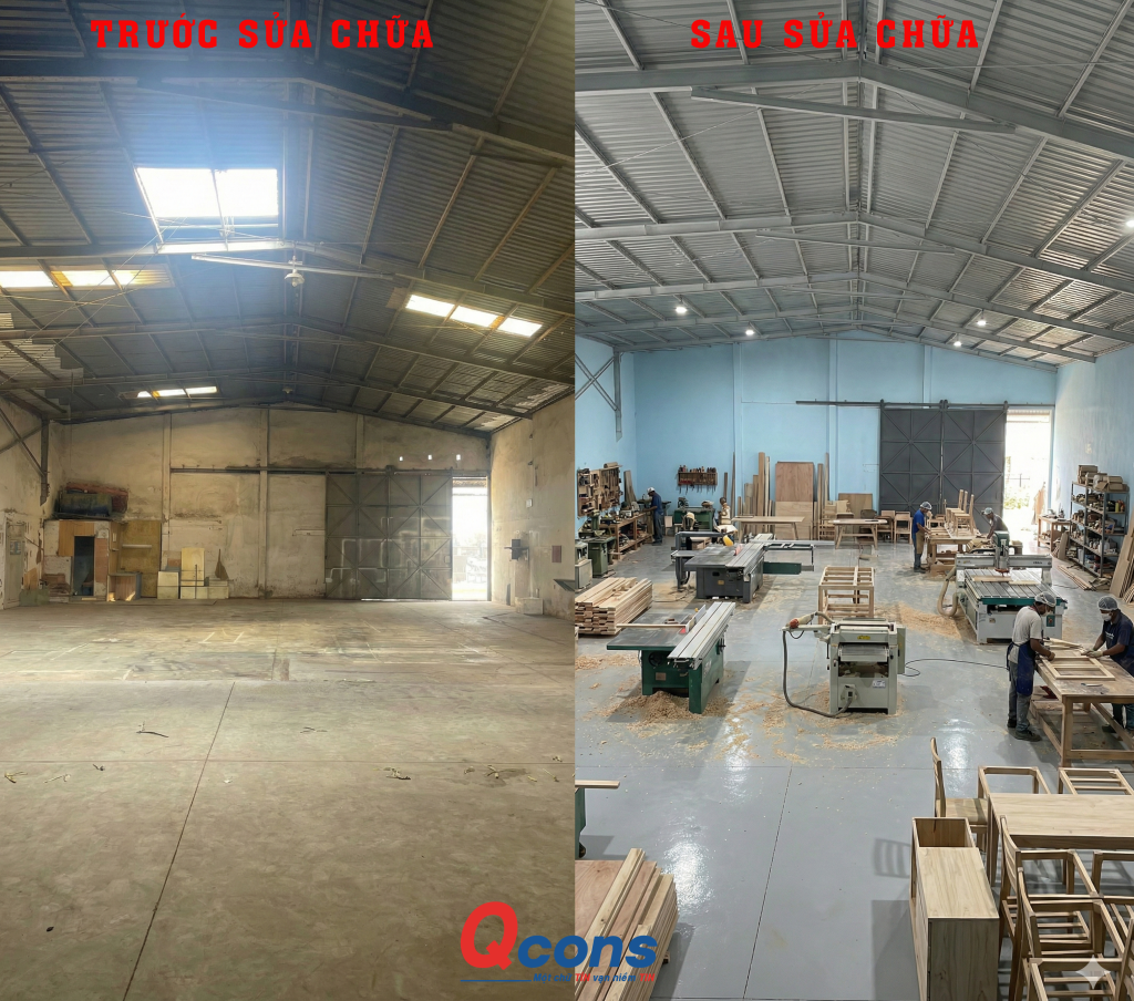 Nâng cấp xưởng cũ thành xưởng sản xuất nội thất