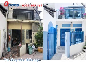 sửa chữa nhà cũ, xuống cấp thành nhà mới hiện đại