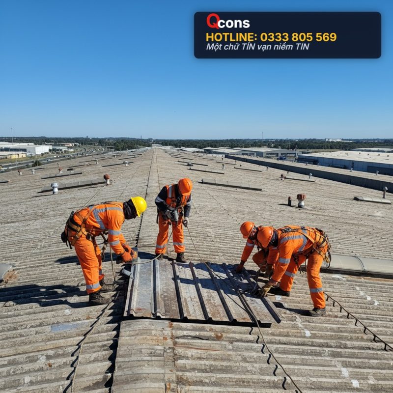 Thay tôn mái nhà xưởng