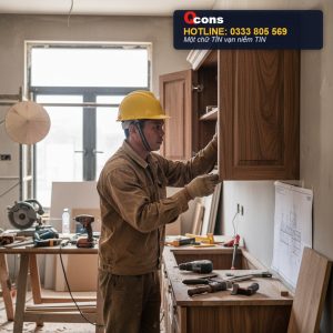 Thi công lắp đặt tủ bếp