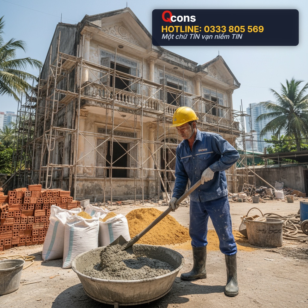 Thi công sửa chữa nhà phố