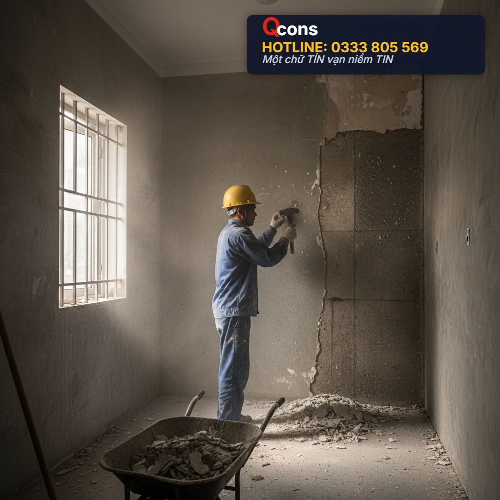 Tô trát vữa cải tạo phòng ngủ