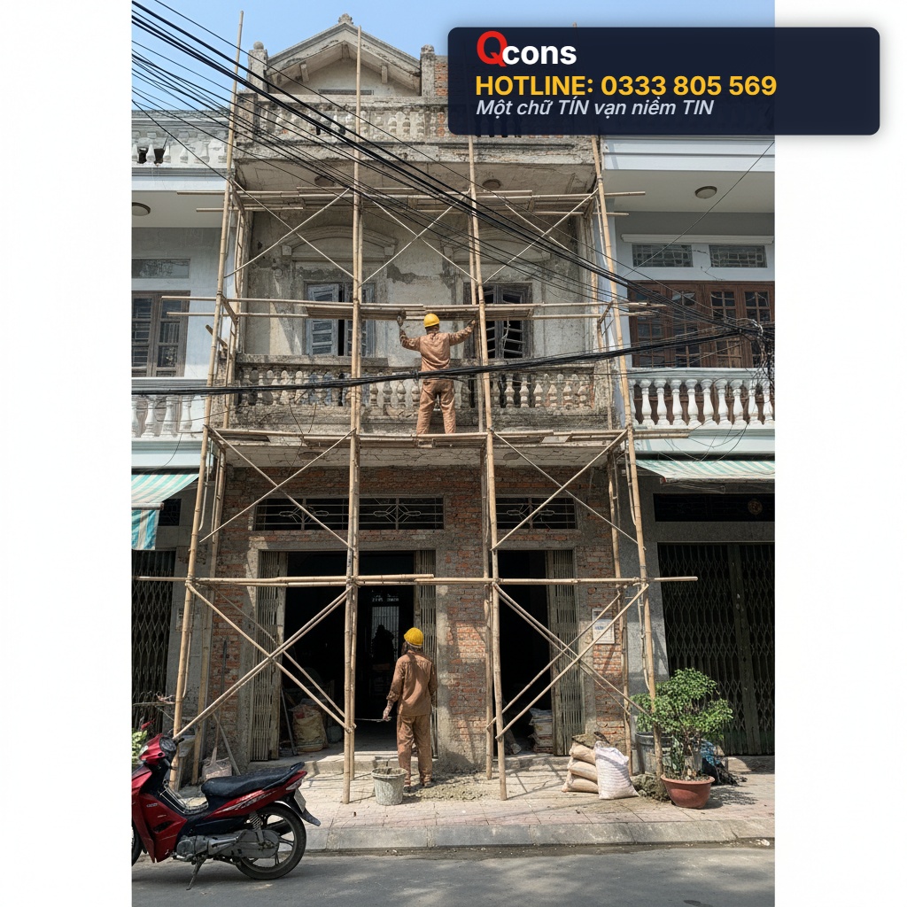 Công tác thi công sửa chữa nhà phố