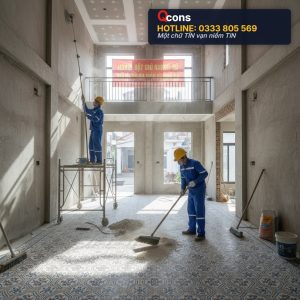 Thi công bả bột tường